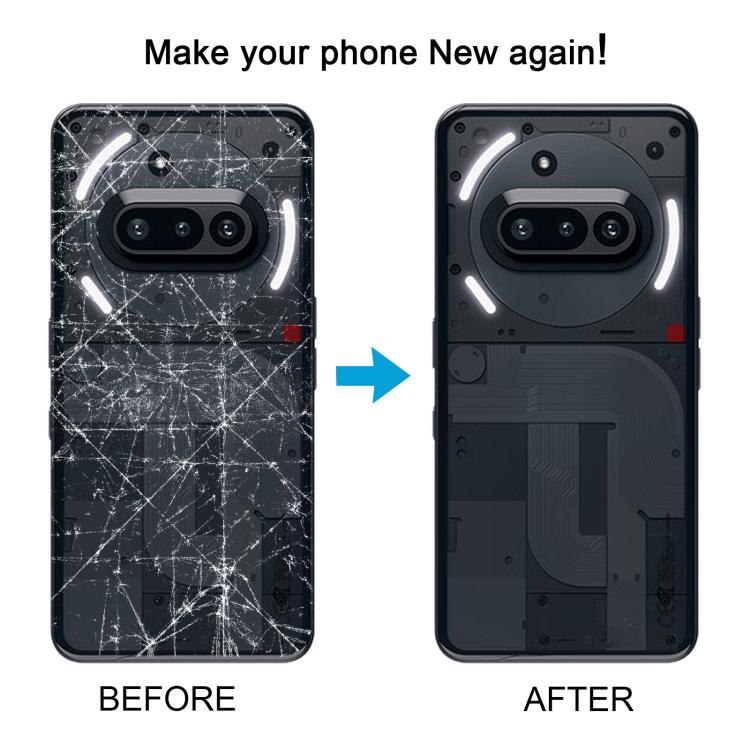 For Nothing Phone 3a Original Transparent Back Cover(Black) - For Nothing by buy2fix | Online Shopping UK | buy2fix