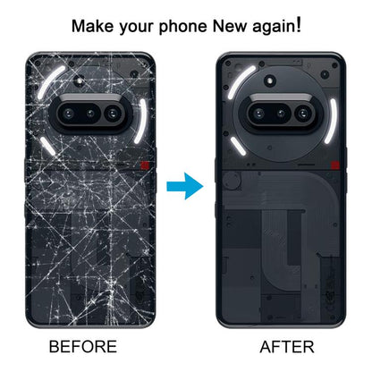 For Nothing Phone 3a Original Transparent Back Cover(Black) - For Nothing by buy2fix | Online Shopping UK | buy2fix
