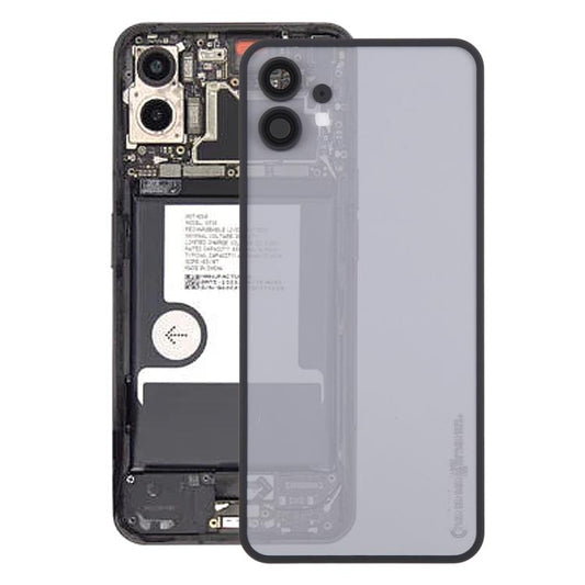 For Nothing Phone 1 Original Transparent Back Cover with Camera Lens Cover(Black) - For Nothing by buy2fix | Online Shopping UK | buy2fix