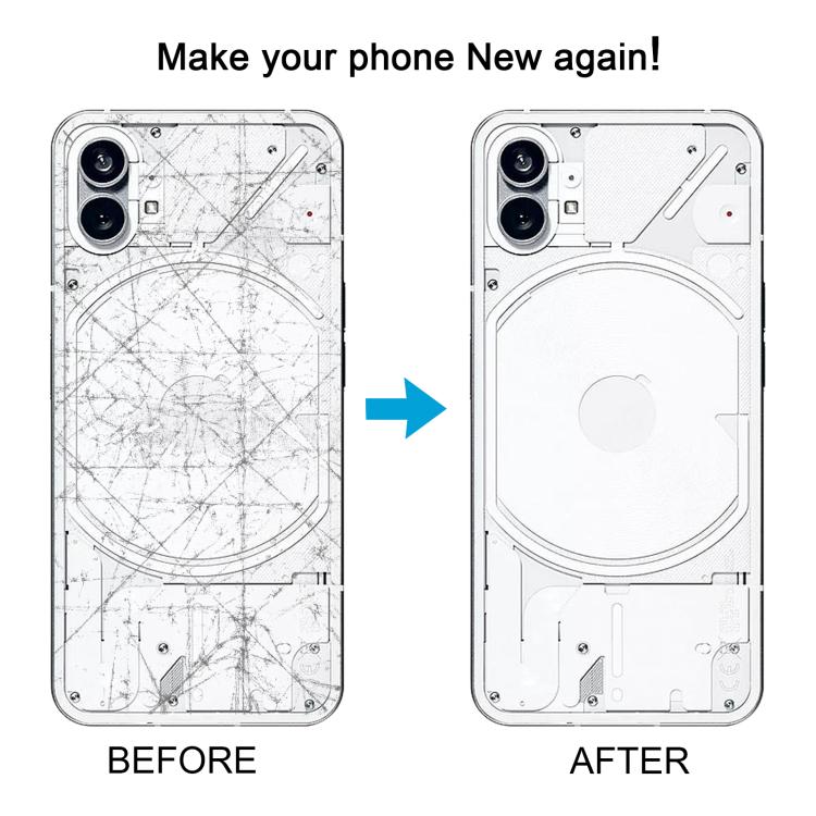 For Nothing Phone 1 Original Transparent Back Cover with Camera Lens Cover(Black) - For Nothing by buy2fix | Online Shopping UK | buy2fix