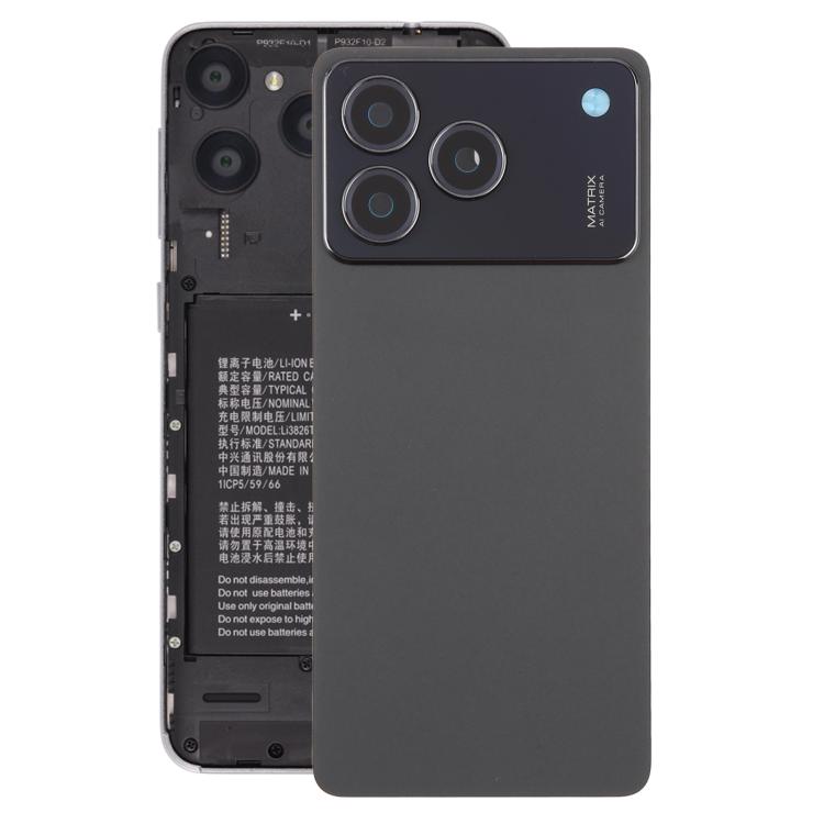 For ZTE Blade A76 4G Plastic Back Cover with Camera Lens Cover(Black) - Back Cover by buy2fix | Online Shopping UK | buy2fix