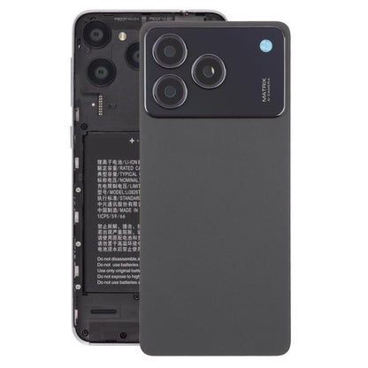For ZTE Blade A76 4G Plastic Back Cover with Camera Lens Cover(Black) - Back Cover by buy2fix | Online Shopping UK | buy2fix