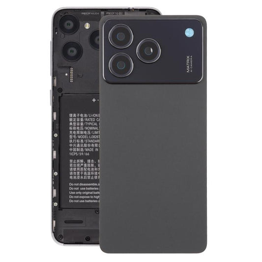 For ZTE Blade A76 4G Plastic Back Cover with Camera Lens Cover(Black) - Back Cover by buy2fix | Online Shopping UK | buy2fix