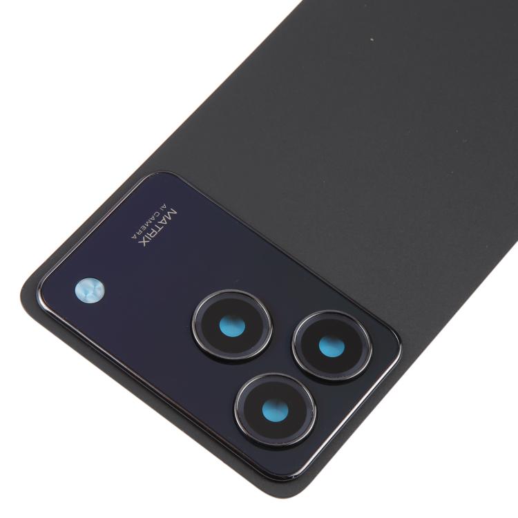 For ZTE Blade A76 4G Plastic Back Cover with Camera Lens Cover(Black) - Back Cover by buy2fix | Online Shopping UK | buy2fix