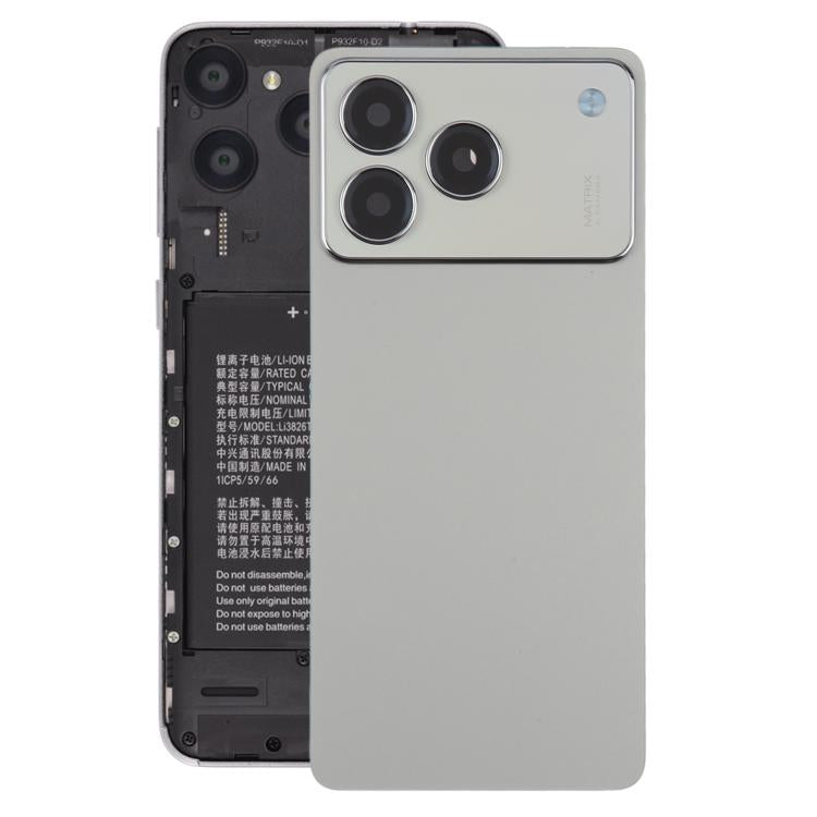 For ZTE Blade A76 4G Plastic Back Cover with Camera Lens Cover(Gray) - Back Cover by buy2fix | Online Shopping UK | buy2fix