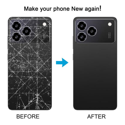 For ZTE Blade A76 4G Plastic Back Cover with Camera Lens Cover(Black) - Back Cover by buy2fix | Online Shopping UK | buy2fix