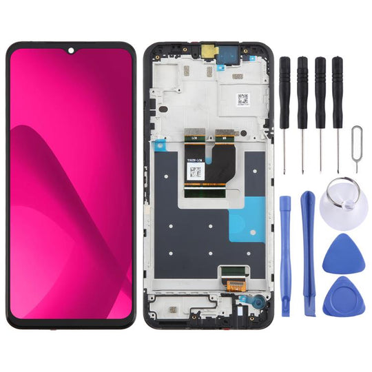 For T-Mobile REVVL 8 LCD Screen Digitizer Full Assembly with Frame