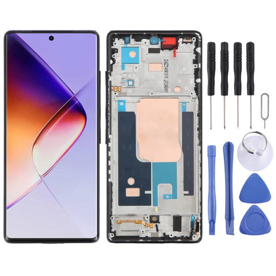 For Infinix Note 40 Pro 4G X6850 AMOLED Original LCD Screen Digitizer Full Assembly with Frame (Black)