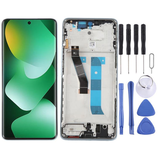 For Redmi Note 15 4G Original LCD Screen Digitizer Full Assembly with Frame (Blue)