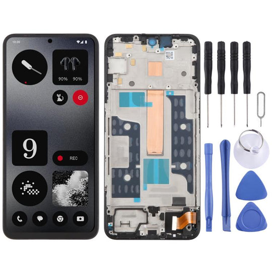 For Nothing CMF Phone 1 A015 OLED LCD Screen Digitizer Full Assembly with Frame (Black)