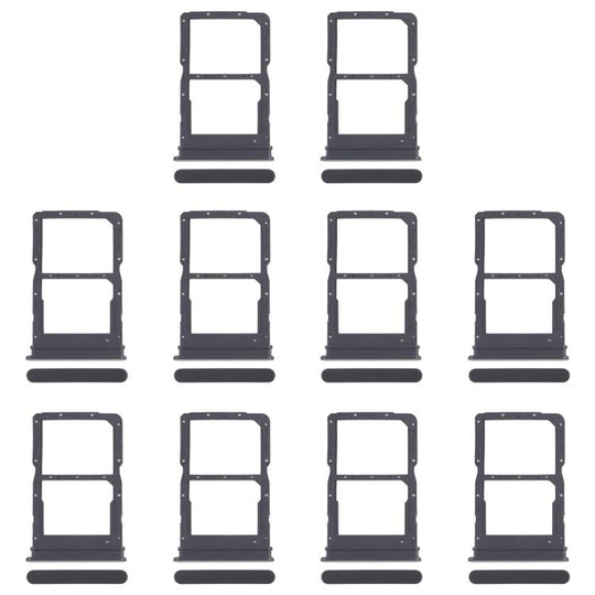 For Honor X8 5G 10pcs Original SIM Card Tray + SIM Card Tray (Black)