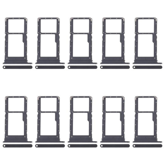 For Honor X5 10pcs Original SIM Card Tray + SIM Card Tray / Micro SD Card Tray (Black)