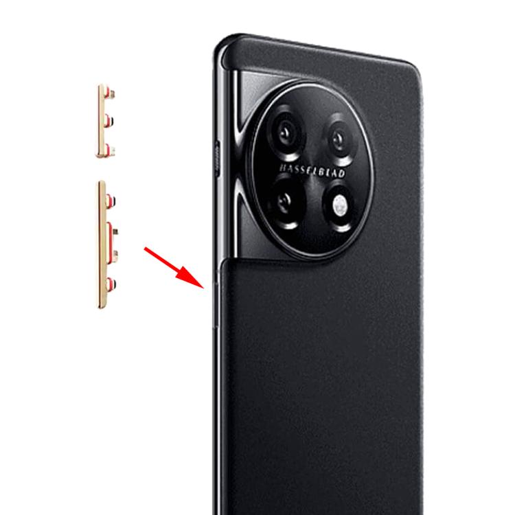 For OnePlus 11 Power Button and Volume Control Button (Gold) - Home key & Side Key by buy2fix | Online Shopping UK | buy2fix