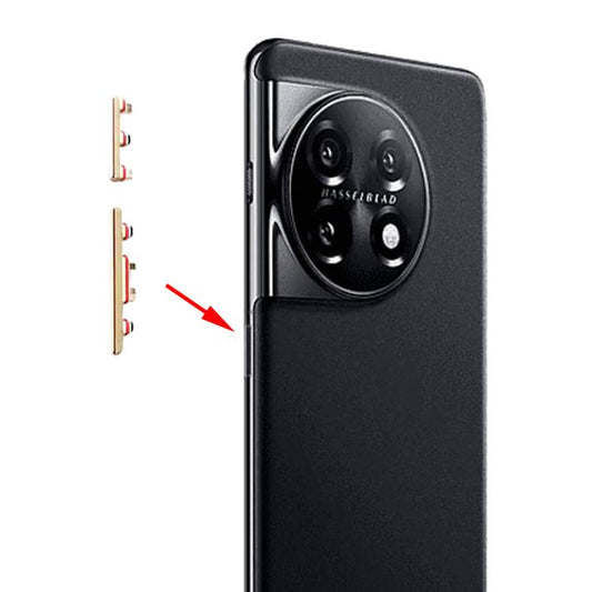 For OnePlus 11 Power Button and Volume Control Button (Gold) - Home key & Side Key by buy2fix | Online Shopping UK | buy2fix