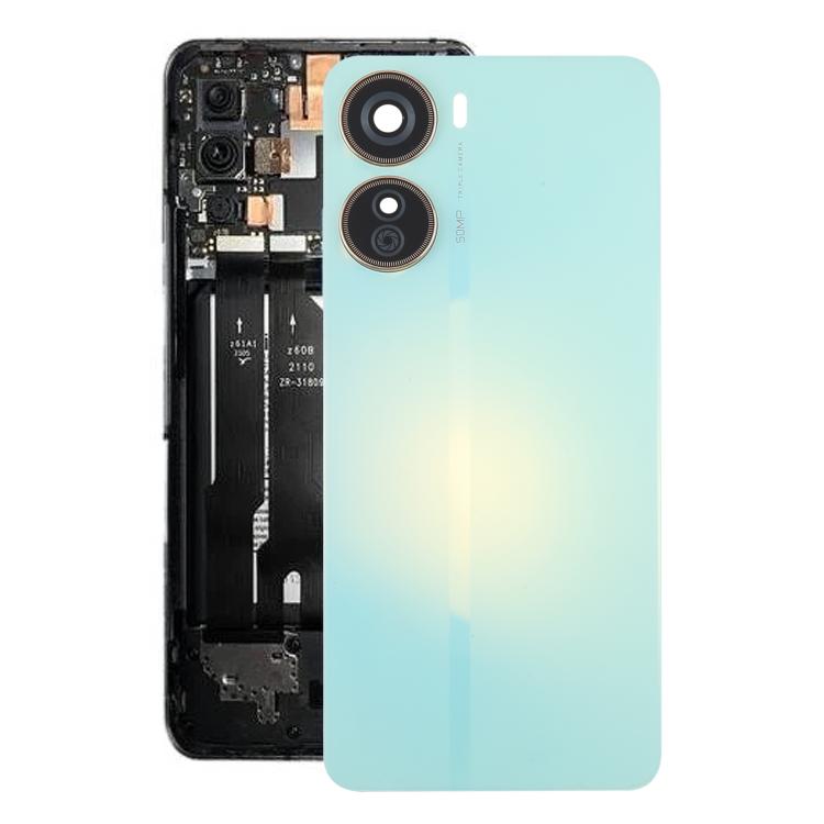 For ZTE Axon 40 Lite Plastic Battery Back Cover with Camera Lens Cover(Green) - For ZTE by buy2fix | Online Shopping UK | buy2fix
