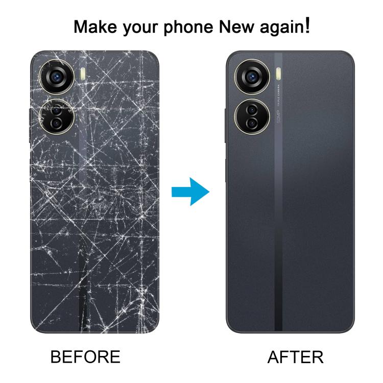 For ZTE Axon 40 Lite Plastic Battery Back Cover with Camera Lens Cover(Orange) - For ZTE by buy2fix | Online Shopping UK | buy2fix