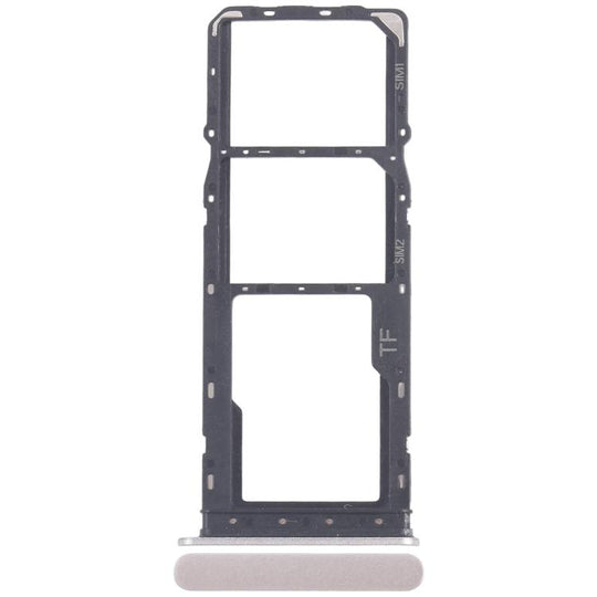 For ZTE Blade A36 Z2472 SIM Card Tray + SIM Card Tray + Micro SD Card Tray (Silver)