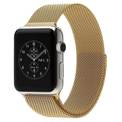 For Apple Watch 38mm Milanese Loop Magnetic Stainless Steel Watch Band(Gold) - Watch Bands by buy2fix | Online Shopping UK | buy2fix
