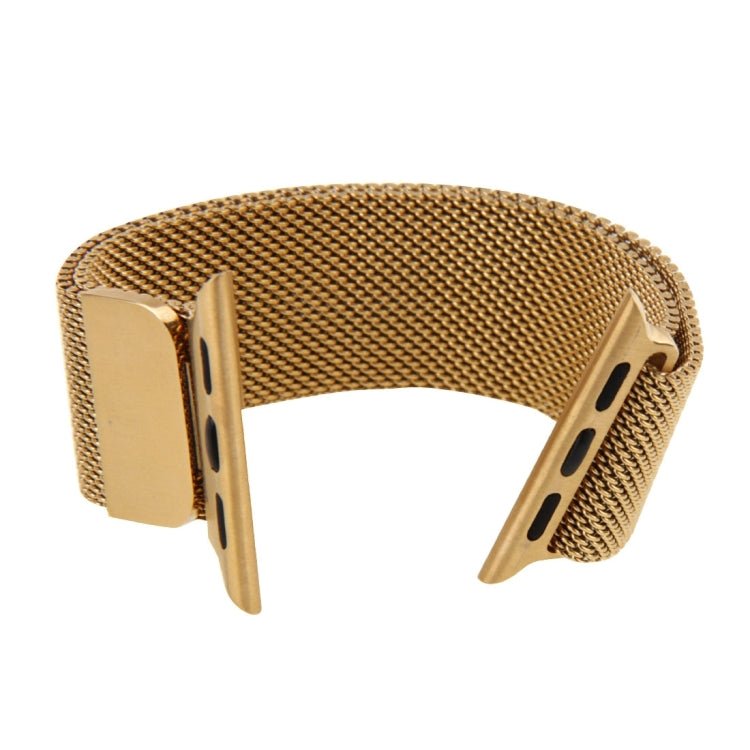 For Apple Watch 38mm Milanese Loop Magnetic Stainless Steel Watch Band(Gold) - Watch Bands by buy2fix | Online Shopping UK | buy2fix