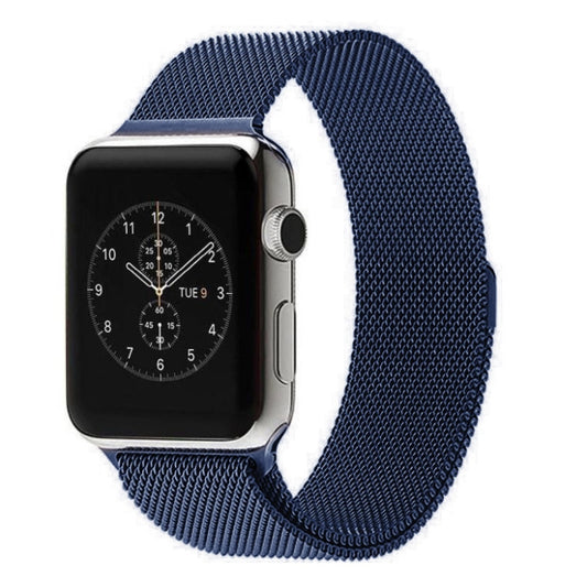 For Apple Watch 38mm Milanese Loop Magnetic Stainless Steel Watch Band(Blue) - Watch Bands by buy2fix | Online Shopping UK | buy2fix