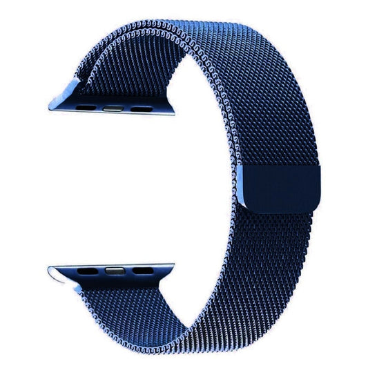 For Apple Watch 38mm Milanese Loop Magnetic Stainless Steel Watch Band(Blue) - Watch Bands by buy2fix | Online Shopping UK | buy2fix