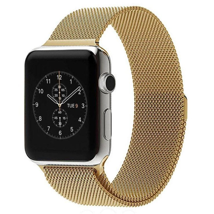 For Apple Watch 42mm Milanese Loop Magnetic Stainless Steel Watch Band(Gold) by buy2fix