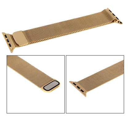 For Apple Watch 42mm Milanese Loop Magnetic Stainless Steel Watch Band(Gold) by buy2fix