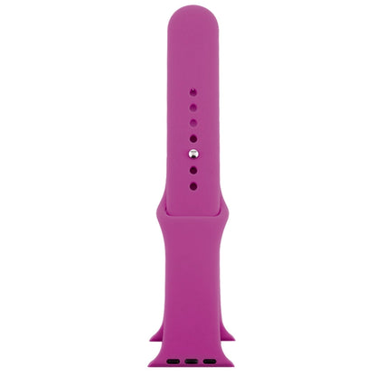 For Apple Watch Series 10 42mm / 9&8&7 41mm / SE 3&SE 2&6&SE&5&4 40mm / 3&2&1 38mm 3 in 1 Rubber Watch Band with Pin Buckle (Dragon Fruit) by buy2fix