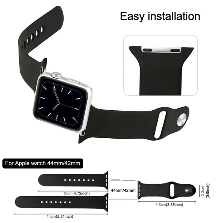 For Apple Watch Series 10 42mm / 9&8&7 41mm / SE 3&SE 2&6&SE&5&4 40mm / 3&2&1 38mm 3 in 1 Rubber Watch Band with Pin Buckle (Starlight) by buy2fix