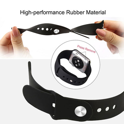 For Apple Watch Series 10 42mm / 9&8&7 41mm / SE 3&SE 2&6&SE&5&4 40mm / 3&2&1 38mm 3 in 1 Rubber Watch Band with Pin Buckle(Silver) by buy2fix