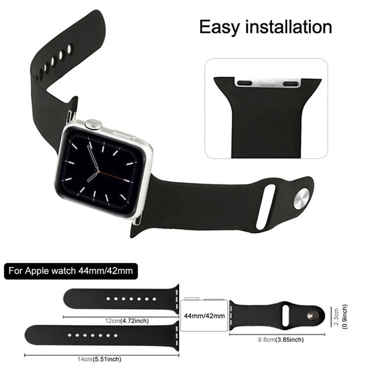 For Apple Watch Ultra 49mm & Watch Ultra 2 49mm / Series 9&8&7 45mm / SE 3&SE 2&6&SE&5&4 44mm / 3&2&1 42mm 3 in 1 Rubber Watch Band with Pin Buckle(Leave Fragrant Green) - Watch Bands by buy2fix | Online Shopping UK | buy2fix