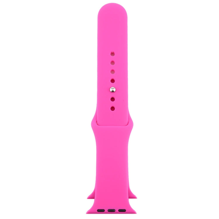 For Apple Watch Ultra 49mm & Watch Ultra 2 49mm / Series 9&8&7 45mm / SE 3&SE 2&6&SE&5&4 44mm / 3&2&1 42mm 3 in 1 Rubber Watch Band with Pin Buckle(Rose Red) by buy2fix