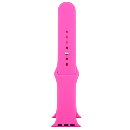 For Apple Watch Ultra 49mm & Watch Ultra 2 49mm / Series 9&8&7 45mm / SE 3&SE 2&6&SE&5&4 44mm / 3&2&1 42mm 3 in 1 Rubber Watch Band with Pin Buckle(Rose Red) by buy2fix