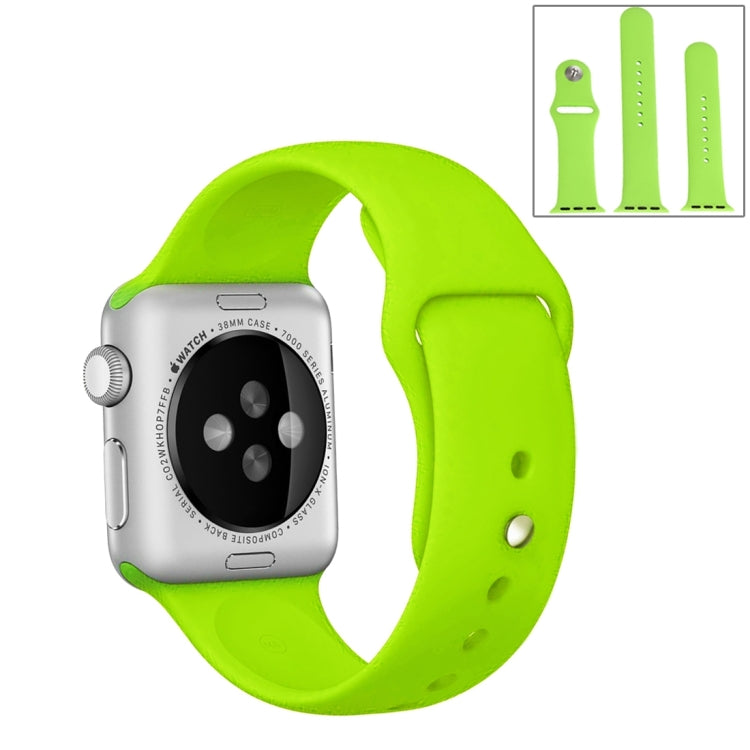 For Apple Watch Ultra 49mm & Watch Ultra 2 49mm / Series 9&8&7 45mm / SE 3&SE 2&6&SE&5&4 44mm / 3&2&1 42mm 3 in 1 Rubber Watch Band with Pin Buckle(Green) by buy2fix
