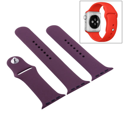 For Apple Watch Ultra 49mm & Watch Ultra 2 49mm / Series 9&8&7 45mm / SE 3&SE 2&6&SE&5&4 44mm / 3&2&1 42mm 3 in 1 Rubber Watch Band with Pin Buckle(Cherries) by buy2fix