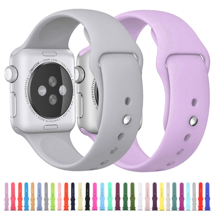 For Apple Watch Ultra 49mm & Watch Ultra 2 49mm / Series 9&8&7 45mm / SE 3&SE 2&6&SE&5&4 44mm / 3&2&1 42mm 3 in 1 Rubber Watch Band with Pin Buckle(Lavender Grey) - Watch Bands by buy2fix | Online Shopping UK | buy2fix