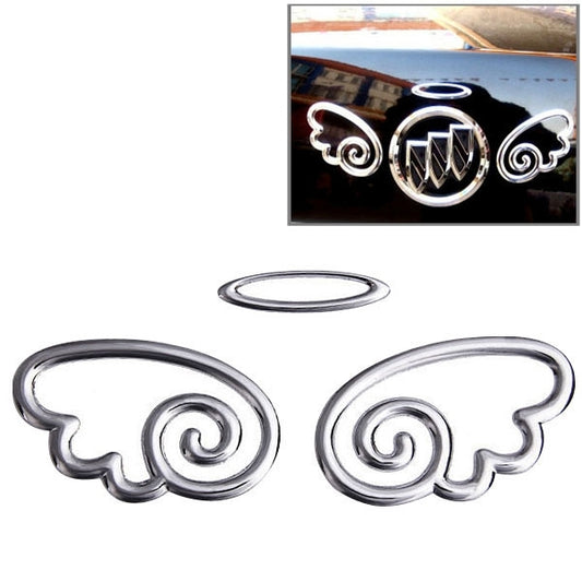 3D Wings Pattern Auto Emblem Logo Decoration Car Sticker, Size: 15.7cm x 5.5cm (approx.)(Silver) - Decorative Sticker by buy2fix | Online Shopping UK | buy2fix