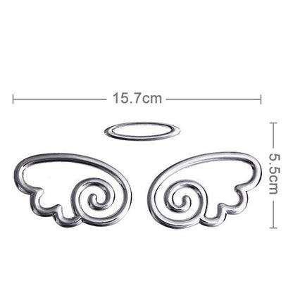 3D Wings Pattern Auto Emblem Logo Decoration Car Sticker, Size: 15.7cm x 5.5cm (approx.)(Silver) - Decorative Sticker by buy2fix | Online Shopping UK | buy2fix