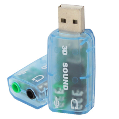 USB DSP 5.1 External Sound Card Adapter Mono Channel(Blue) by buy2fix