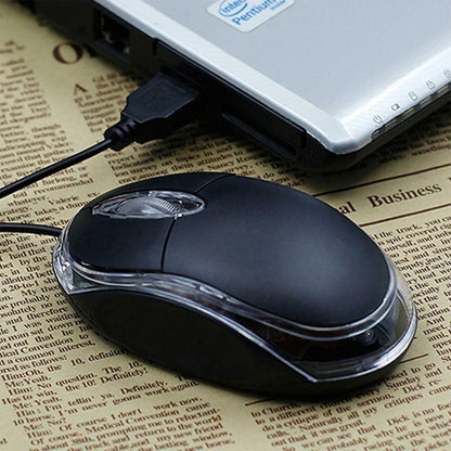 1000dpi Colorful Light USB Scroll Wheel Optical Mouse(Black) by buy2fix