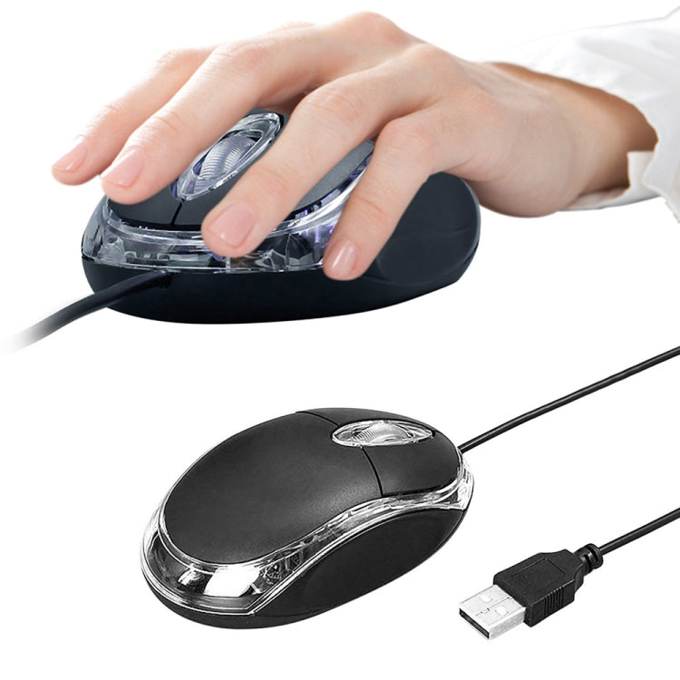 1000dpi Colorful Light USB Scroll Wheel Optical Mouse(Black) by buy2fix