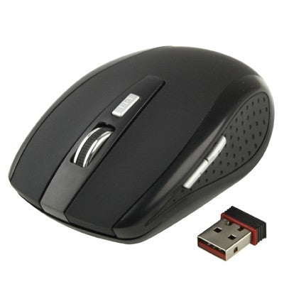 2.4 GHz 800~1600 DPI Wireless 6D Optical Mouse with USB Mini Receiver, Plug and Play, Working Distance up to 10 Meters(Black) by buy2fix
