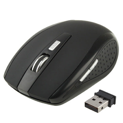 2.4 GHz 800~1600 DPI Wireless 6D Optical Mouse with USB Mini Receiver, Plug and Play, Working Distance up to 10 Meters(Black) by buy2fix