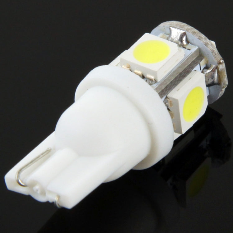 T10 5 LED Super White Vehicle Car Signal Light Bulb (Pair)(White) - Clearance Lights by buy2fix | Online Shopping UK | buy2fix