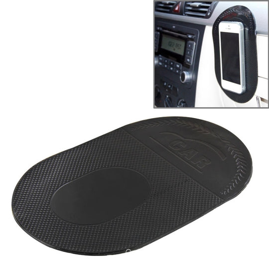 Tapis collant antidérapant de voiture pour téléphone portable / MP3 / MP4, taille: 18,2x12x0,2 cm (noir)
