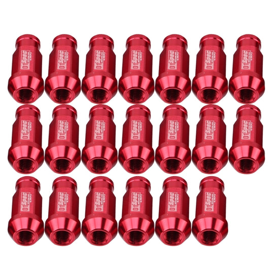 20 Stück D1 Spec P1.5 Rennradmuttern, Länge: 50 mm (rot)