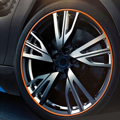 Universal Decorative Scratchproof Stickup 8M Flexible Car Wheel Hub TRIM Mouldings Decoration Strip(Orange) by buy2fix