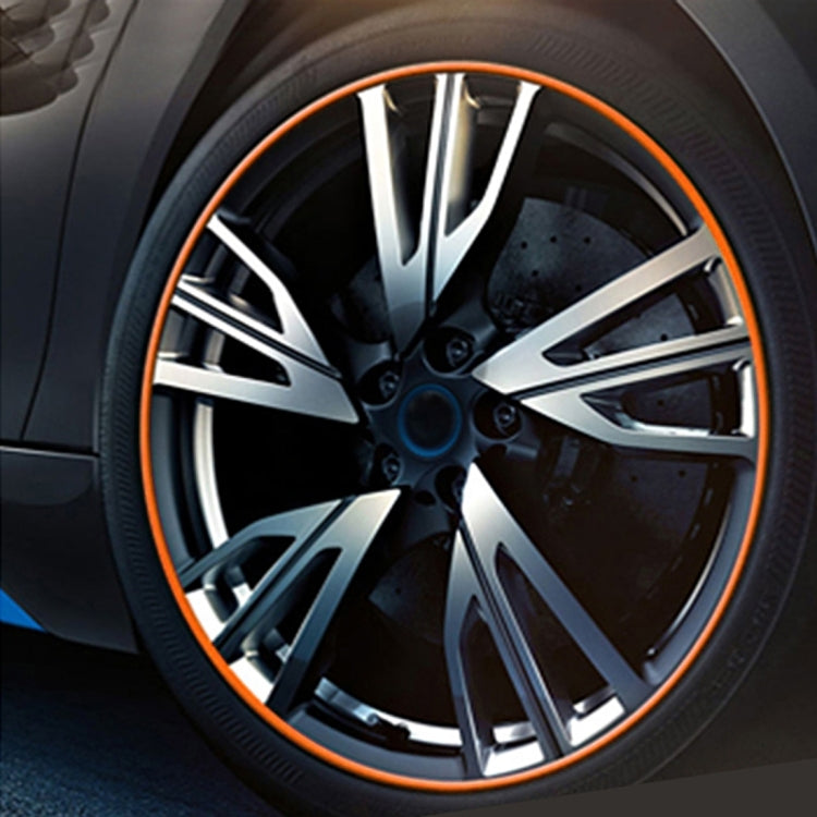 Universal Decorative Scratchproof Stickup 8M Flexible Car Wheel Hub TRIM Mouldings Decoration Strip(Orange) by buy2fix
