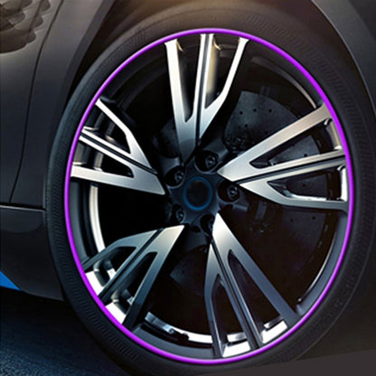 Universal Decorative Scratchproof Stickup 8M Flexible Car Wheel Hub TRIM Mouldings Decoration Strip(Purple) by buy2fix