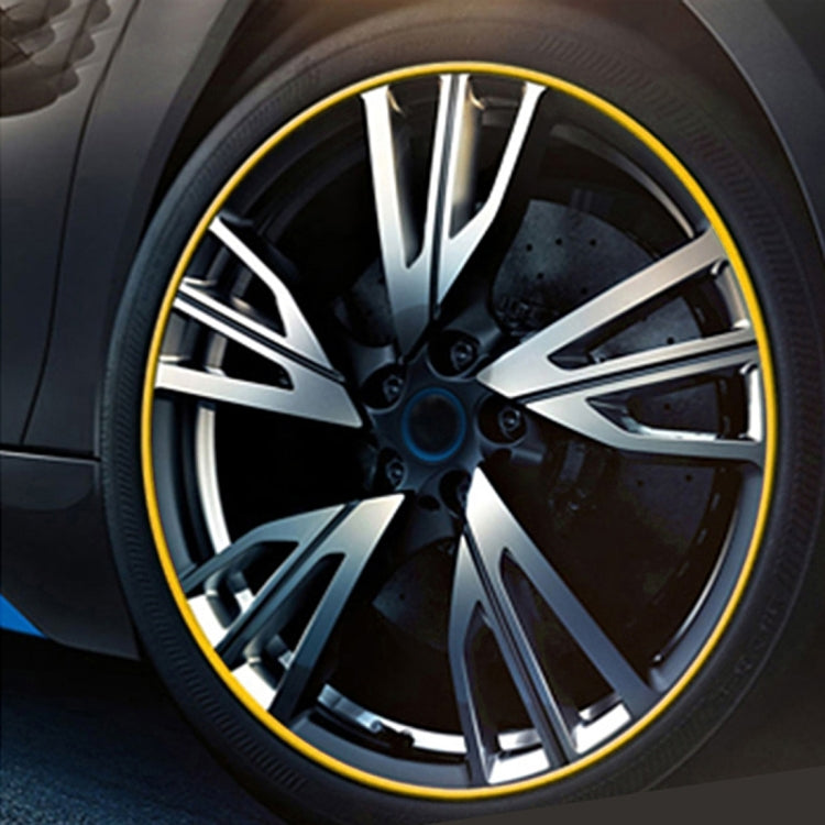 Universal Decorative Scratchproof Stickup 8M Flexible Car Wheel Hub TRIM Mouldings Decoration Strip(Yellow) by buy2fix